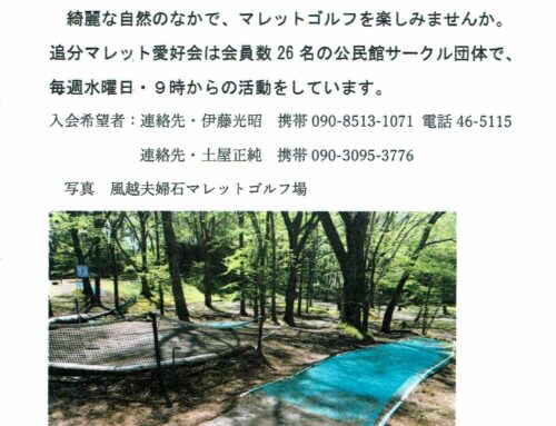 追分マレット愛好会のご案内