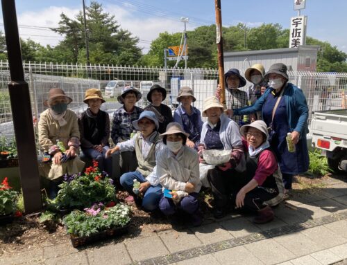 追分明生会が“花いっぱい運動”