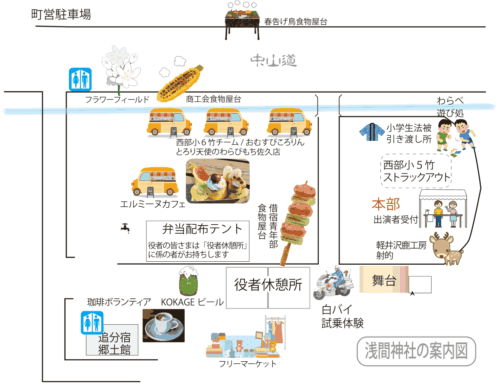 浅間神社マップ-しなの追分馬子唄道中