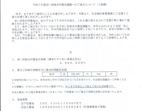 赤い羽根②区長への要請